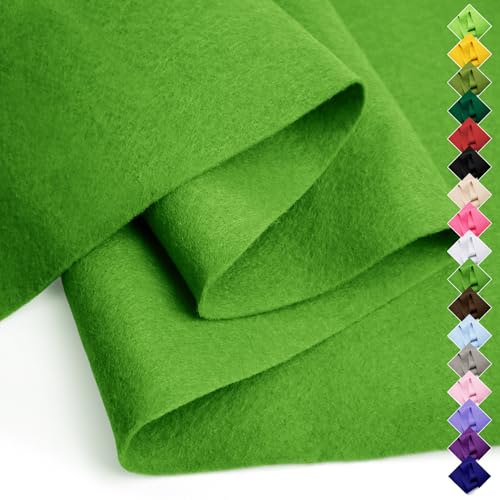 Image of Soft Felt Fabric Sheet 18 inch x 36 inch, 1.6mm Acrylic Craft Felt, Emerald Green