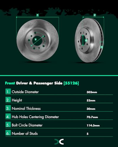 Image of SCITOO Front 11.93 inch Rear 10.94 inch Brake Pads and Rotors Kits Fit | Fit For Chevrolet Impala 2006-2010,For Monte Carlo 2006-2007 For Impala 2006-2010,For Monte Carlo 2006-2007