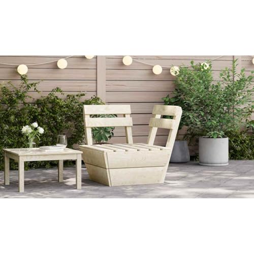 TerTide Conjunto Jardin Exterior, Sofa de Jardin Palets Madera, Sofas Exteriores de Jardin, Sofá de Esquina seccional de palets Madera Abeto impregnada