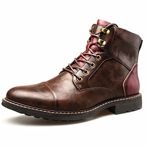 CHUUMEE Men's Boots Men's Casual Boots Motorcycle Combat Ankle Dress Boots