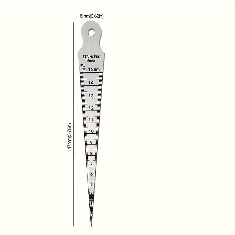1pc Stainless Steel Precision Gap Gauge, Hole Diameter Gauge, Taper Gauge 1-15mm Stainless Steel Inner Diameter Gauge (Silvery)