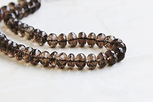 Quartz fumé de qualité supérieure perles rondelles 9mm pour création bijoux fins