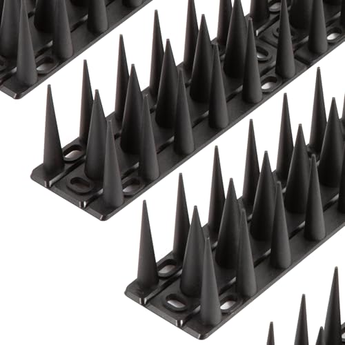 OFFO Bird Spikes for Pigeon Woodpecker Crow Outdoor Use for Balcony Patio Window Easy to Install Black Covers 8.3 Feet(2.5m)