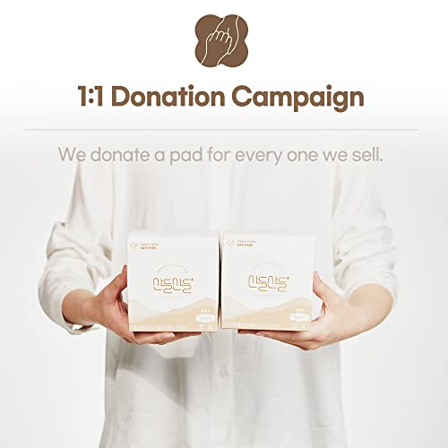 Sandeulsandeul Sensitive Plus Organic Pads Long/Large - Heavy Absorbency, Unscented, Organic Pads For Women, Organic Pads With Wings, Organic Cotton Pads, Organic Feminine Pads #TOP6