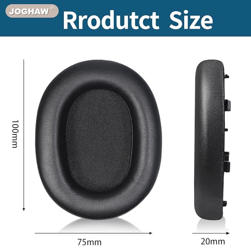 Repuesto Almohadillas para Auriculares Sony WH-1000xm5, Cuero Proteico Suave, Espuma de Memoria Premium - Negro miniatura 5