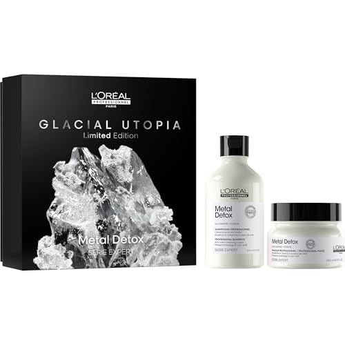 L'Oreal Professionnel Cofre Duo Metal Detox, Rutina para Cabello Dañado o Teñido, Color más Duradero y Brillante, para Cabello más Fuerte, Serie Expert