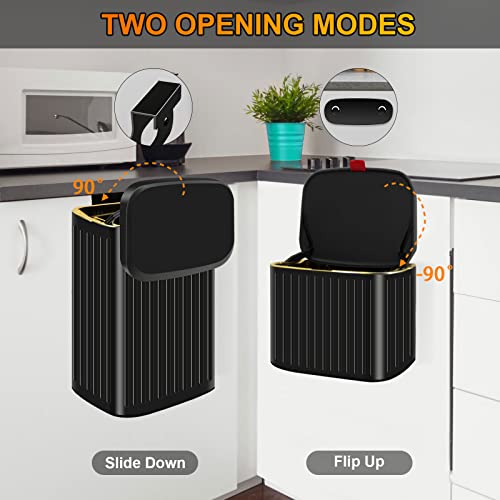 Sxdled Kitchen Trash Can With Lid, 2.1 Gal Hanging Trash Can Kitchen Garbage Can Stainless Steel Bathroom Trash Can Indoor Compost Bin For Counter Top, Wall-Mounted, Under Sink Or Floor #TOP4