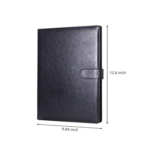 padfolio clipboard folder portfolio mymazn faux leather storage clipboard with cover for legal pad holder letter size a4 writing pad for business school office conference notepad clip boards black