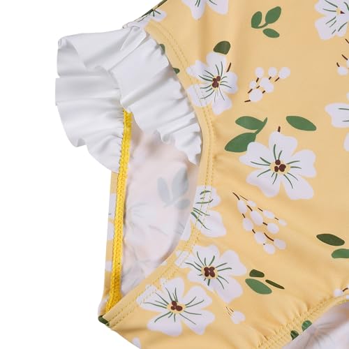Image of LIZENS One Piece Swimsuit for Girls Swimwear with Ruffled Children Bathing Suit