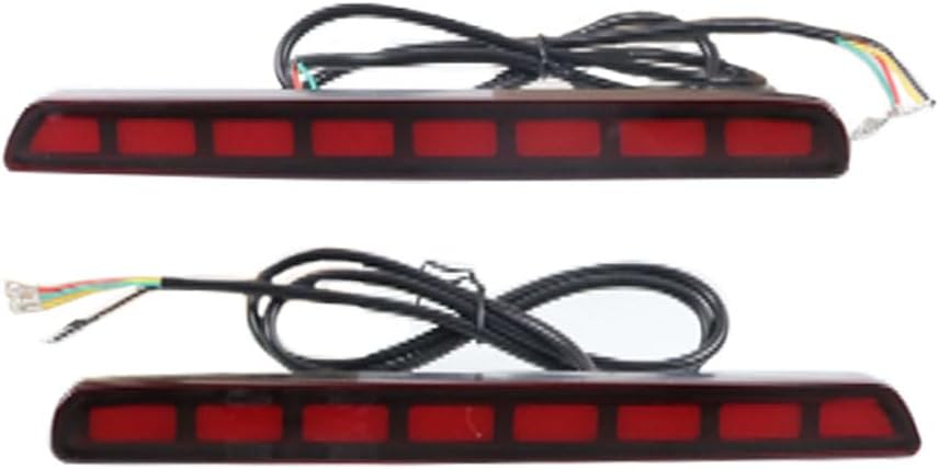 Red Lens LED Rear Bumper Reflector Light, DRL Bumper Reflector Brake Tail Turn Signal Lights, Compatible with Honda CR-V CRV 2023+, Wiring Style