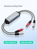 PNGKNYOCN RCA izolator szumów, dwukanałowy filtr sygnału audio RCA, do samochodowych urządzeń audio/domowego stereo, dźwięk o wysokiej wierności do eliminacji szumów