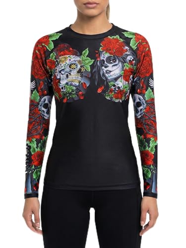 Maillot de bain femme MMA Raven Fightwear noir imprimé Calaveras
