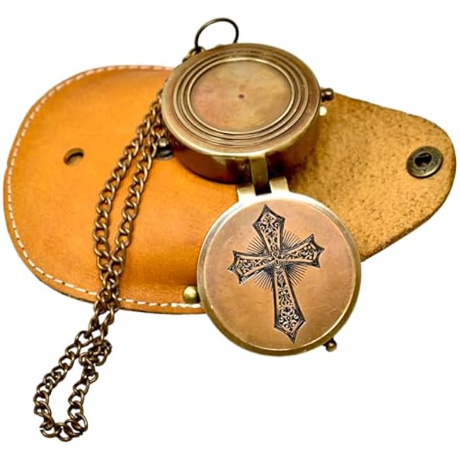 FYNJREX for i Know Enrgraved Compass Religious Gift for Men Women boy Baptism First communiun Graduation Gift Christmas Unique Gift for Son Christian Gift for Teen Communion