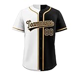 Custom Split Baseball Jersey Button Down Shirt Sports Personalized Stitched Name Number for Men/Women/Boy