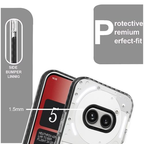 Image of A rtistque Ultra Stylish Back Cover Case for Nothing Phone 2a / 2A Plus 5G | Premium Shockproof TPU | Protective Design | Nothing Phone 2a / 2A Plus 5G Cover - Black