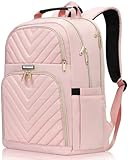 Kuosdaz Backpack for Women, School Backpacks for Teen Girls, Stylish Cute Laptop Backpack, Teacher Student College Bookbags, Pink