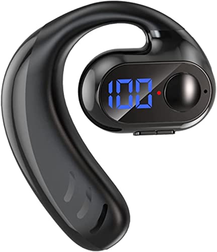 骨伝導 集音器イヤホンしゅうおんき 耳掛け式イヤホン 骨伝導 5.2 イヤホン 開放型ヘッドセット 耳に塞がない バッテリー内蔵 長時間連続使用 マイク内蔵 ハンズフリー通話 軽量 耳掛け式 片耳ヘッドセット 在宅勤務 ビジネス 運転 スポーツ 通学 通勤