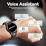 Smartwatch Herren mit 3 Uhrgürteln, Smartwatch mit Anruf-, Sprachassistent-und Nachrichtenfunktionen, Business-geeignet, über 100 Sportmodi, Sportuhr für Android und iOS, Schwarz – Bild 3