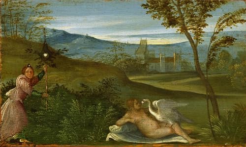 Cuadro en lienzo de Giorgione Da Castelfranco Leda y el cisne para pared de dormitorio 60x90cm