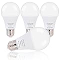 ZwwYvv LED Light Bulb,A19 65 Watt Equivalent, Energy Efficient 9W,880 Lumens, 2700K Soft White, Non-Dimmable, 30,000 Hour Lifetime,Frosted,4 Count (Pack of 1)