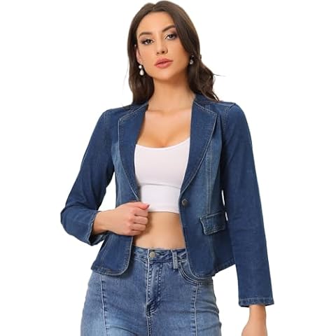 Blazer en jean Allegra K Cover