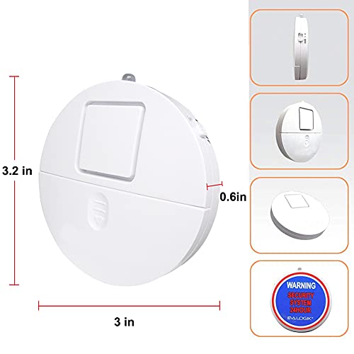 image for EVA LOGIK Window Alarm 4 Packs - Loud 120dB Alarm and Vibration Sensor