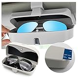 RUIYA Auto Brillenhalter für Allgemeines Modell Brillen Aufbewahrungsbox Sonnenbrillenhalter Brillenetui Multifunktionale Auto-Brillenbox Brillenhalter (grau)