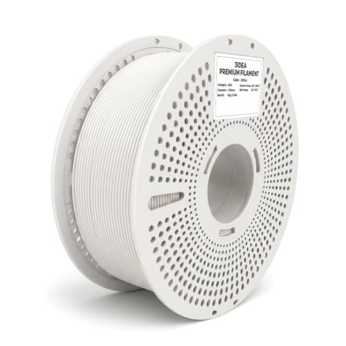 Image of 3IDEA ASA 3D Printer White Filament 1.75mm, 1KG with Reusable Spool, Dimensional Accuracy ±0.02mm, UV & Weather Resistant, Premium ASA for Strong & Durable Prints