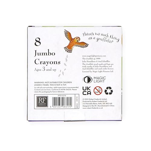 Robert Frederick The Gruffalo Set of 8 Jumbo Crayons, Multicoloured - Image 3