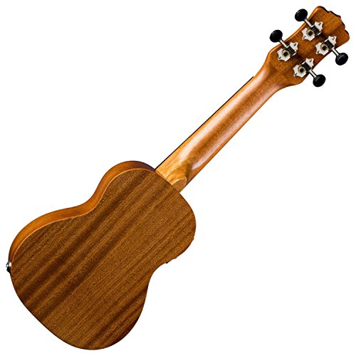 Luna vintage en acajou Soprano Ukulélé électrique acoustique W/chiffon, support et câble - Les Beatles, Paul McCartney, John Lennon, RIngo Starr, George Harrison Luna vintage en acajou Soprano Ukulélé électrique acoustique W/chiffon, support et câble – Image 5