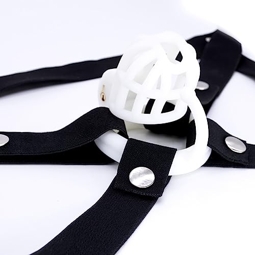 Image of Chastity Belt Male Sissy Belts Chasity Device Anti-Off Auxiliary Chastity Strap Cage Sex Furniture Toys for Men (Pink Belt)
