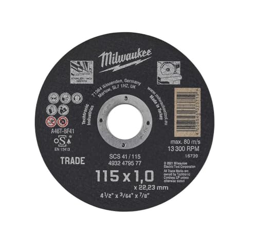 Milwaukee 115 mm Stainless Steel Blade Box with 10 4932478997