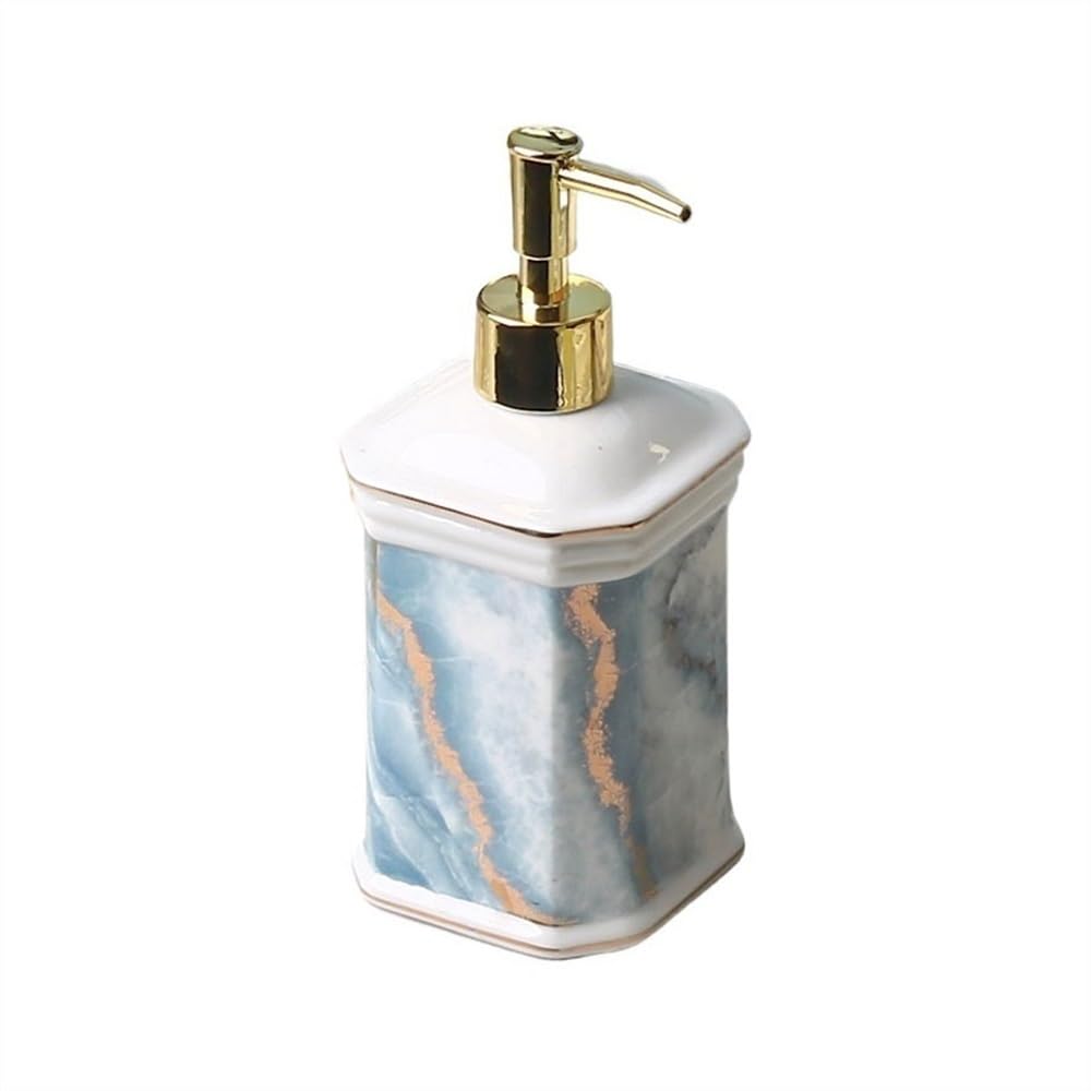 Kw3ns8bp5r Blue Home Light Luxury Bathroom Shampoo Shower Gel Pressed Dispenser Bottle Hotel Soap Lotion Shower Dispensers(Blue)