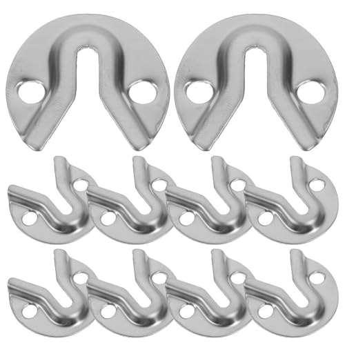 Image of PartyKindom 20pcs Keyhole Hangers Metal Key Hole Hanger with Raised Slot Bracket Picture Hanging Brackets for Mirror, Picture, Frames, Cabinet