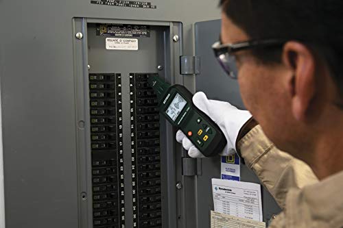 Image of Extech CLT600 Advanced Cable Locator and Tracer Kit - Detects Powered & Unpowered Cables, Non-Contact Voltage Detection, 12-450V AC /DC, Backlit LCD, Includes Transmitter, Receiver, and Accessories | Trace powered and unpowered cables, non-contact voltage, backlit LCD, transmitter /receiver, leads, case