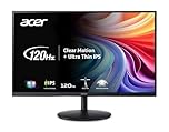 Acer SH242Y G0bih 23.8" IPS Full HD (1920 x 1080) Ultra-Thin Gaming Office Monitor | Adaptive-Sync Support (FreeSync Compatible) | Up to 120Hz Refresh | 1ms (VRB) | Adjustable Stand | HDMI & VGA Ports