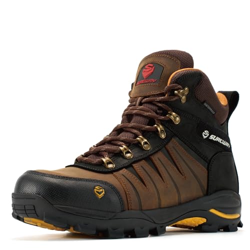 Image of SUREWAY Men's 6 inch Waterproof Soft /Steel Toe Work Boots - EH-Rated, Oil & Slip Resistant