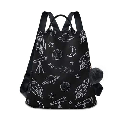 Sac à dos noir pour femme Rockets chic et pratique du bureau aux sorties le week-end
