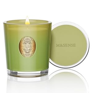 M&SENSE 290g Soy Scented Candles ​Eucalyptus Sage – 55 Hours Long Burning, Natural Non-Toxic Glass Jar Candle, Aromatherapy for Relaxing, Luxury Birthday/Mother’s Day Gifts for Women