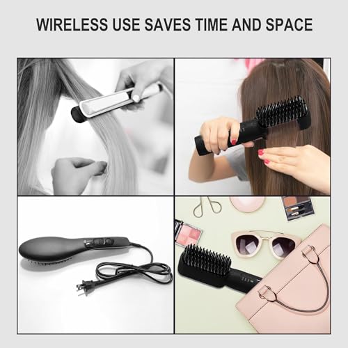 Portable Cordless Hair Straightener Brush - 3 Heat Levels, Fast Heating - Image 5
