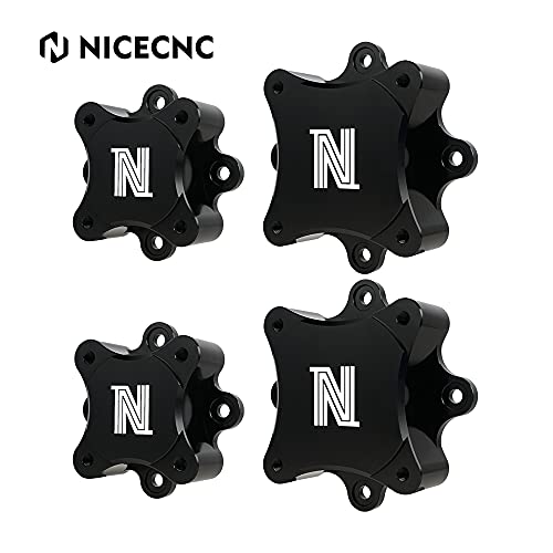 NICECNC Black 4PCS Wheel Hub Centric Spacers Wider 2" Compatible with Yamaha Raptor 700 2006-2020, Raptor 700R 2009 2011-2020, YFZ450 2006-2009 2012-2013, YFZ450R 2009-2021, YFZ450X 2010-2011