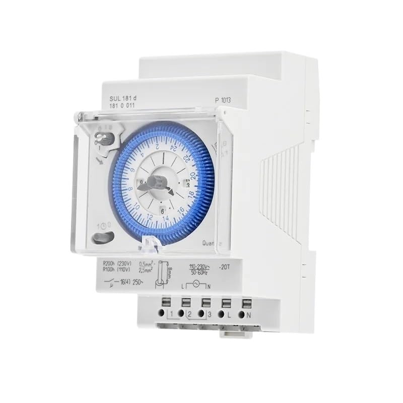 AC220V Din Rail Mechanical Timer Relay Electrical Programmable 24 Hour Time Switch 15 Minutes 96 Times
