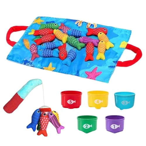 Juego de pesca infantil para coordinacion ojo-mano y logica preescolar