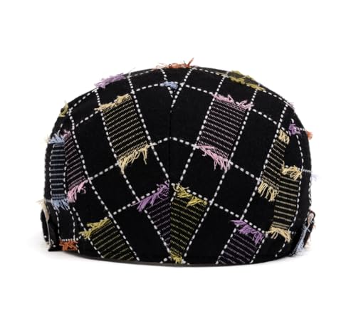 Image of Quanhaigou Unisex Denim Newsboy Hats Flat Ivy Gatsby Cabbie Driving Berets Hat Cotton Dad Cap for Men Women