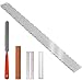 TIMESETL 6 PCS Guitar Luthier Fichier de dressage pour frette de guitare, manche de guitare en acier, bord droit avec encoche, protecteurs de touche et meule pour guitare, basse