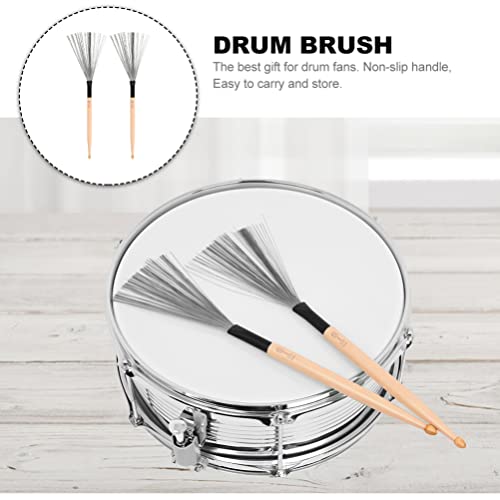 Supvox Marching Snare Drum 1 Pair Drum Brush Drum Wire Brush Percussion Instrument Carbon Steel Wire Brush Snare Drum Stand #TOP5