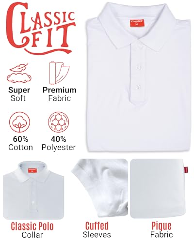 Camisetas polo Kingsted para hombre - Cómodas y de alta calidad - Tejido piqué premium - Mezcla suave de algodón - Corte clásico y manga corta miniatura 4