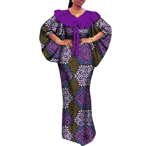 Image of African Long Robe Dresses for Women Dashiki Ankara Print African Traditional Clothes Lady African Evening Dress