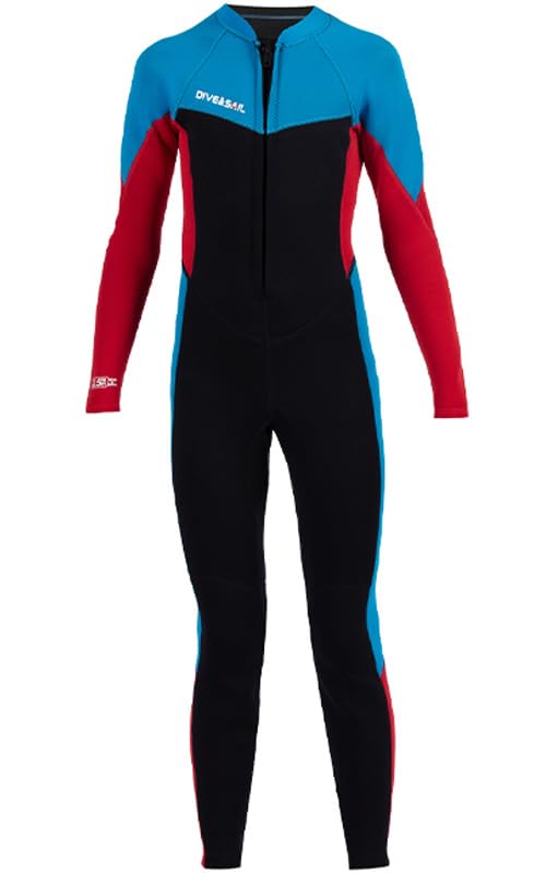 Juniors Teens Youth Boy Girls 2.5mm Neoprene Thermal Wetsuit UV Protection Full Swimwear Surfing Dive Snorkeling Wet Suits