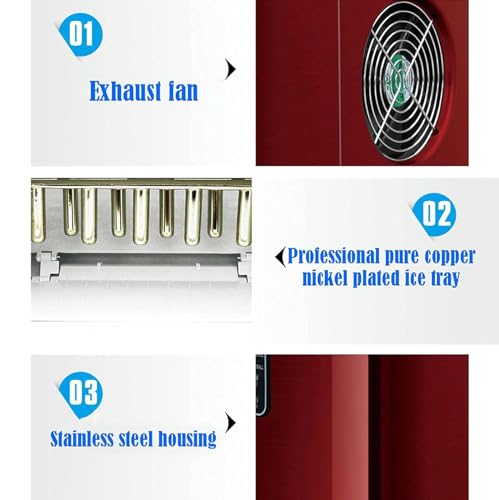 Fabricadora de hielo eléctrica de mostrador, portátil, para cubos de hielo, con función de autolimpieza, ideal para fiestas en casa - 1 unidad miniatura 2